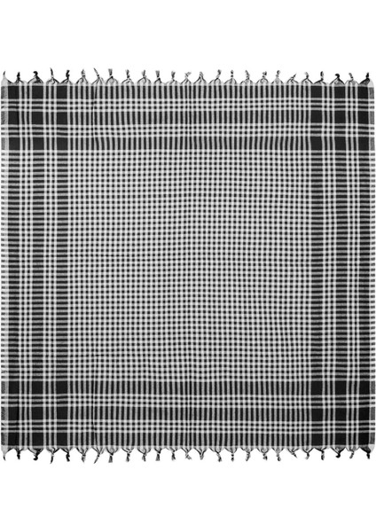 Soft Ekoseli Piknik Örtüsü - Siyah - 165X165 cm