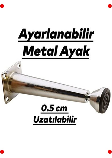 Ayarlanabilir Metal Sehpa Ayağı 12 cm modelleri