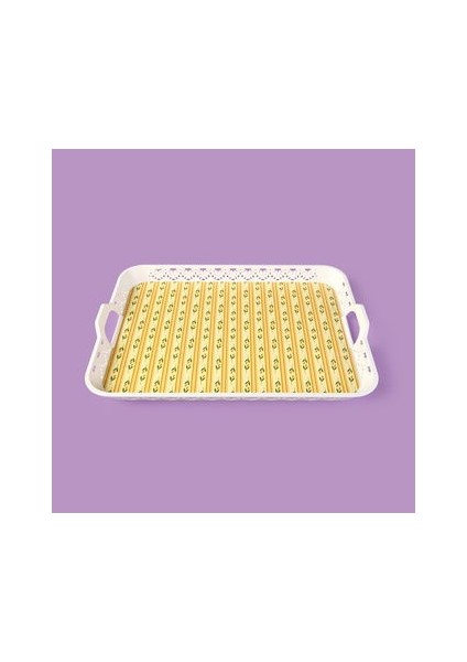 Kitchen Botanik Tepsi - Renkli - 41X31 cm