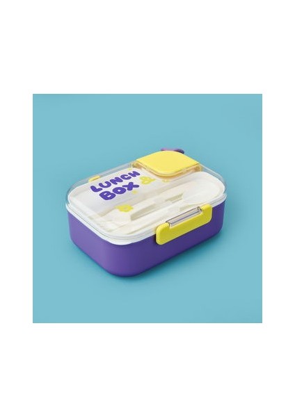 Lunch Box Yemek Kabı - Beyaz / Sarı - 1,1 Lt