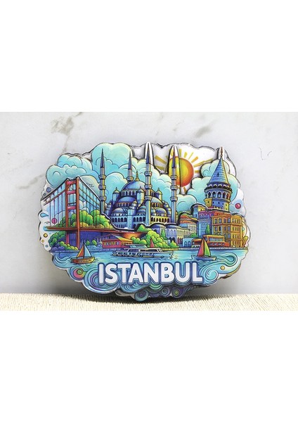 Ahşap Istanbul Temalı Magnet ALK4361
