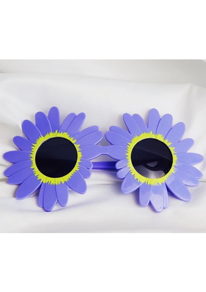 Mor Renk Papatya Şekilli Parti Gözlüğü 18X10 cm
