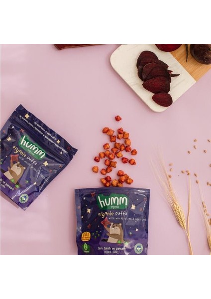 Humm Organik Pancarlı ve Tam Tahıllı Puflar 30 gr modelleri