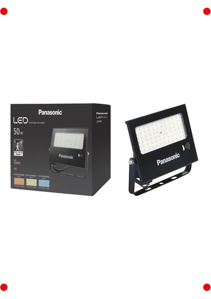 Sensörlü 50W LED Projektör 4000K Sarı Işık