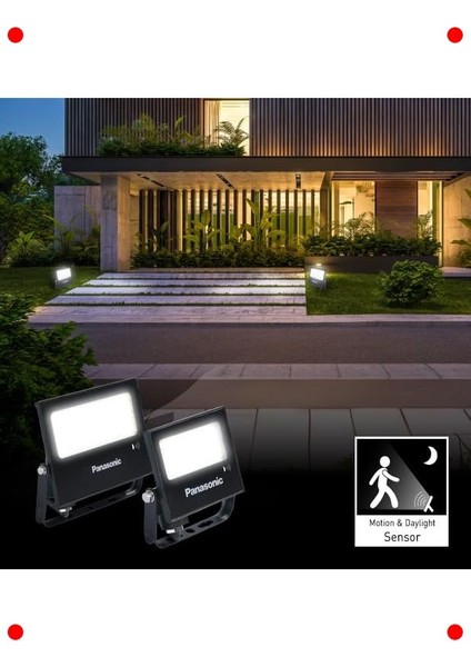 Sensörlü 50W LED Projektör 4000K Sarı Işık modelleri