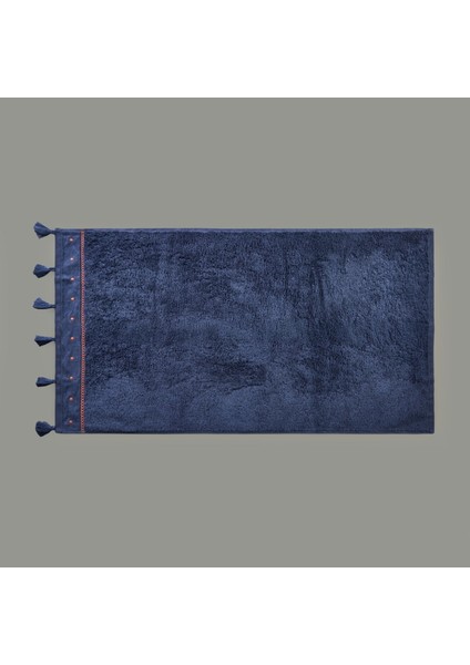 Soft Piene Yüz Havlusu - Lacivert / Kiremit - 50X90 cm fiyatları