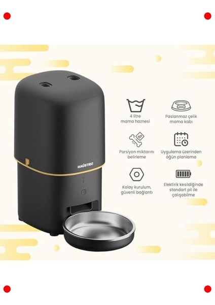 Akıllı Otomatik Mama Kabı - Wi-Fi Kontrollü 4l fiyatları