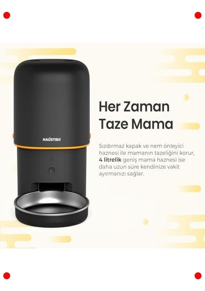 Akıllı Otomatik Mama Kabı - Wi-Fi Kontrollü 4l fırsatları