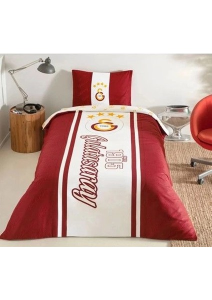 Taç Lisanslı Tek Kişilik Nevresim Takımı Galatasaray 1905 Glow