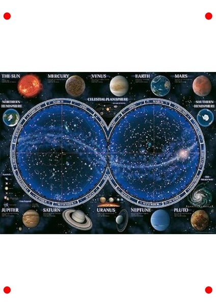 Gök Haritası Temalı Yapboz 1500 Parça