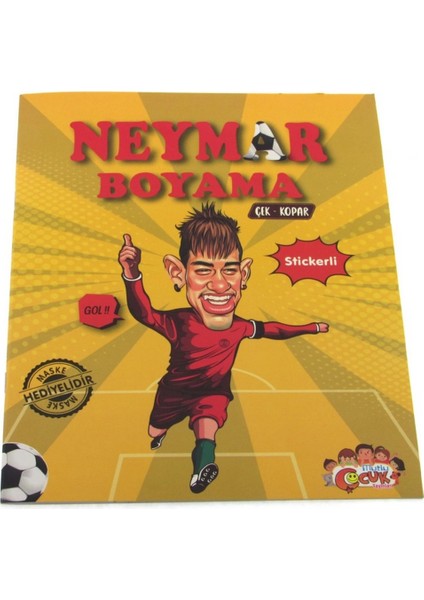 Neymar Çıkartmalı Maskeli Boyama Kitabı