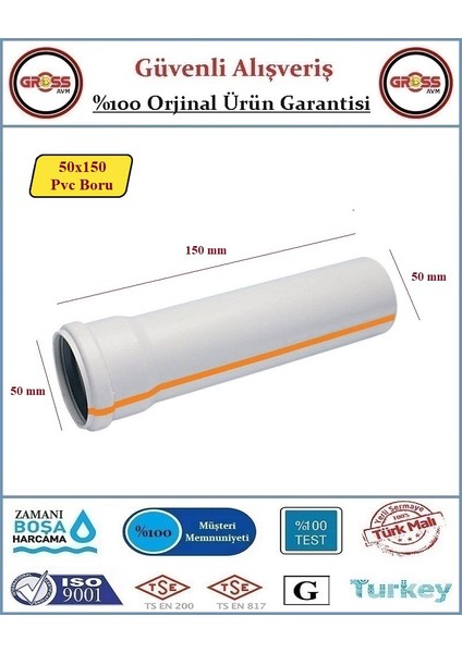 Pvc Boru - 50X150mm