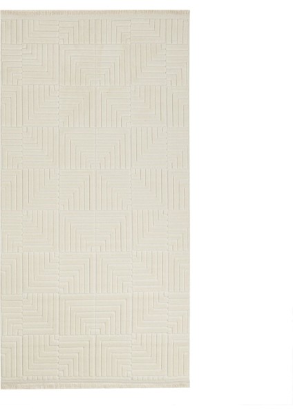 Halı Happy Dekoratif Halı - Krem - 80X150 cm