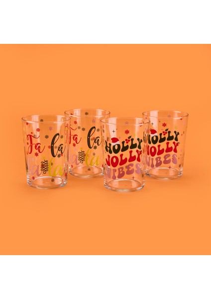 Falala 4'lü Meşrubat Bardağı Seti - Asorti - 120 ml