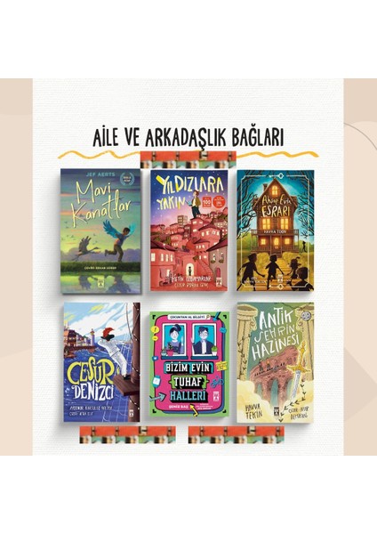 5.6.7. Sınıf- Mavi Kanatlar, Yıldızlara Yakın, Ahşap Evin Esrarı, Cesur Denizci, Antik Şehrin(6kit)