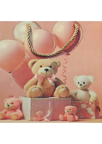 Büyük Boy Sevimli Ayıcıklar Tasarımlı Hediyelik Çanta fiyatları