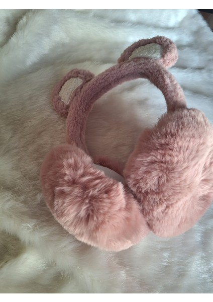 Peluş Tavşan Kulaklıklı Yumuşak Kulaklık Sıcak Tutan Kulaklık Peluş Kulaklık Bere Kulaklık