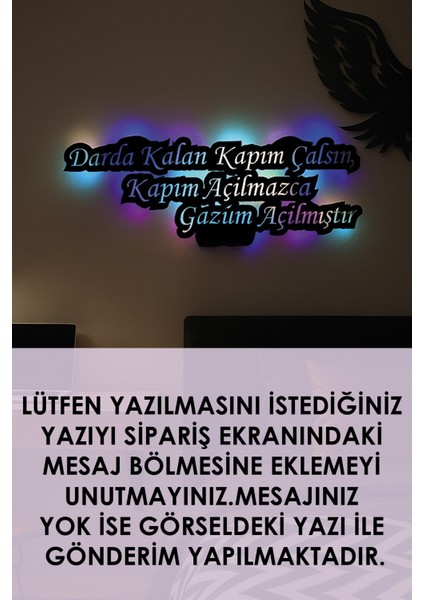 LED Işıklı Kişiye Özel Yazılar Dekoratif Tablo Duvar Dekorlu Gece Lambası fiyatları