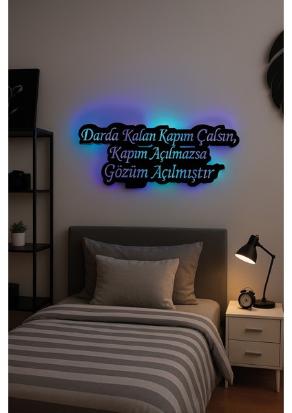 LED Işıklı Kişiye Özel Yazılar Dekoratif Tablo Duvar Dekorlu Gece Lambası modelleri