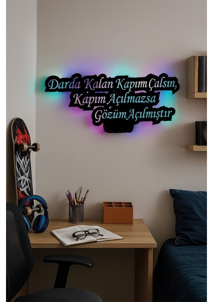LED Işıklı Kişiye Özel Yazılar Dekoratif Tablo Duvar Dekorlu Gece Lambası fırsatları