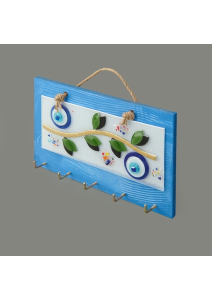Deco Zeytin Anahtar Askısı - Mavi - 25 cm modelleri