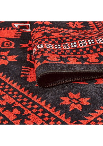 Soft Ruby Afgan Desenli Halı - Kırmızı - 160X230 cm modelleri