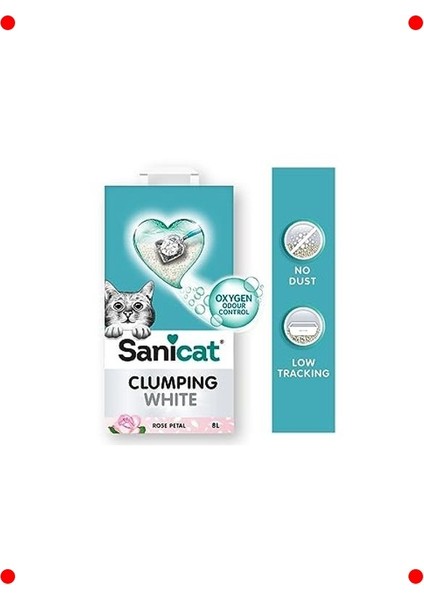 Beyaz Gül Kokulu Topaklanan Kedi Kumu 8 Litre fiyatları
