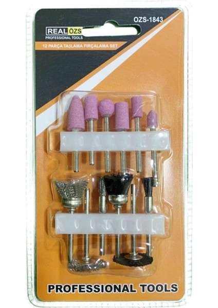 -1843 Taşlama Fırçalama Hobi Set 12 Parça