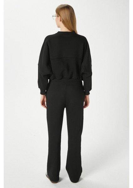 Kadın Darcy Içi Polarlı Oversize Kalıp Siyah Alt Üst Eşofman Takımı fırsatları