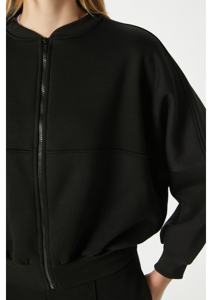 Kadın Darcy Içi Polarlı Oversize Kalıp Siyah Alt Üst Eşofman Takımı indirimleri