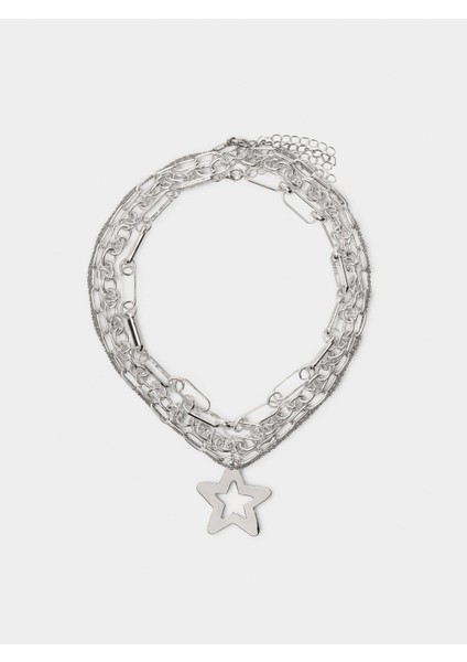 Bağlantılı ve Yıldızlı Kolye Seti