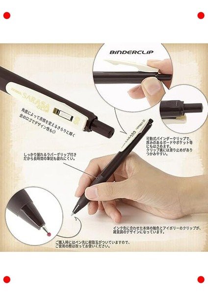 5'li Vintage Renk Jel Kalem Seti 0.5 mm fırsatları