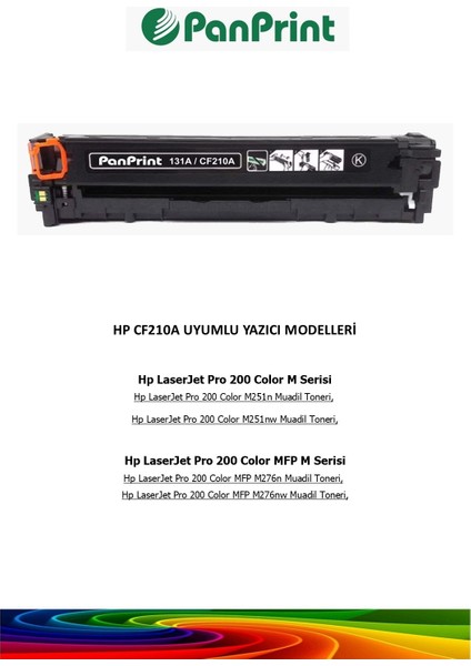 Hp Laserjet Pro 200 Color M251N Siyah Muadil Toner (CF210A) fiyatları