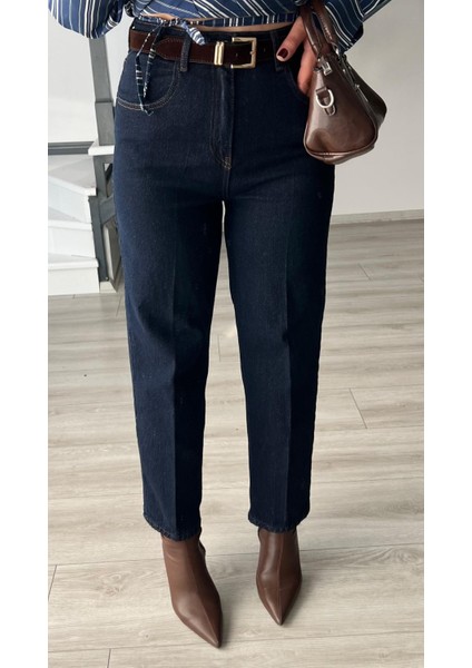Süet Kemerli Koyu Lacivert Skater Jean fiyatları