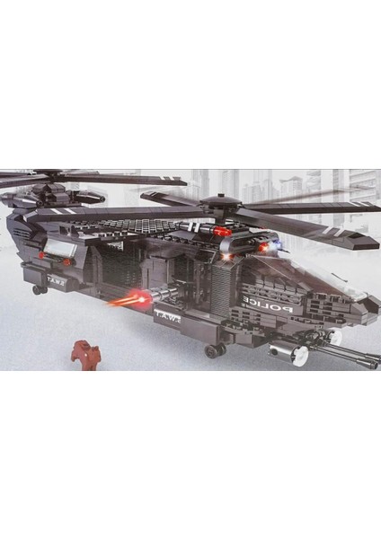 Ausini Swat Police 853 Parça Çift Pervaneli Operasyon Helikopteri fiyatları