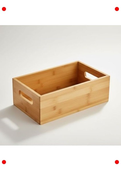 Bambu Ekmek Kutusu & Sunum Sepeti 25X14X8 cm