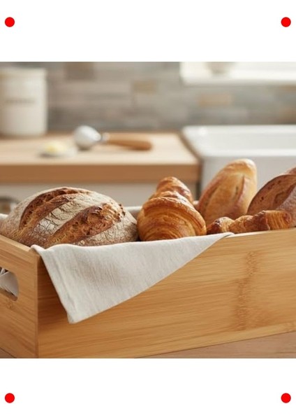 Bambu Ekmek Kutusu & Sunum Sepeti 25X14X8 cm modelleri