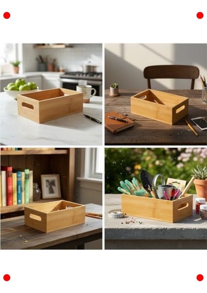 Bambu Ekmek Kutusu & Sunum Sepeti 25X14X8 cm indirimleri