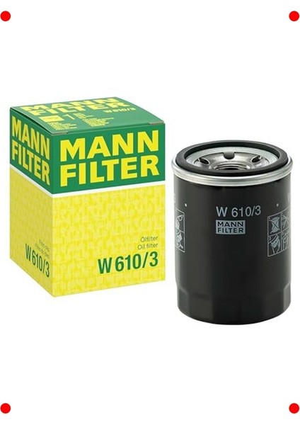 Araç Yağ Filtresi W 610/3 (Uyumlu Model)