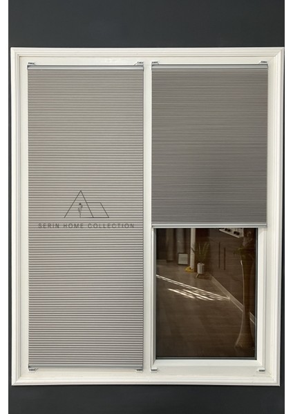 Honeycomb Gri Plise Perde Karartma ve Isı Yalıtım Özellikli