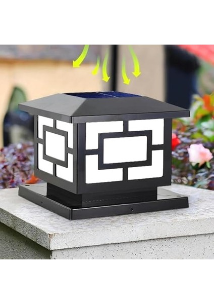 Solar Güneş Enerjili 10W Set Üstü Bahçe Aydınlatması, Su Geçirmez, 3200K-6500K, Sütun Üzeri Solar Küp, 2 Modlu (Beyaz-Gün Işığı),, Çit, Bahçe Duvarı Küp Aydınlatma 165×110 mm modelleri