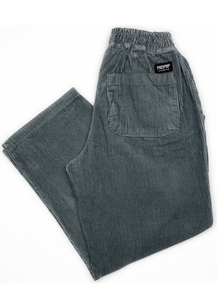 Fitilli Kadife Loose Fit Beli Lastikli Pantolon fırsatları