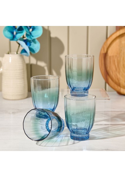 Elite 4'lü Meşrubat Bardağı - Mavi - 320 ml