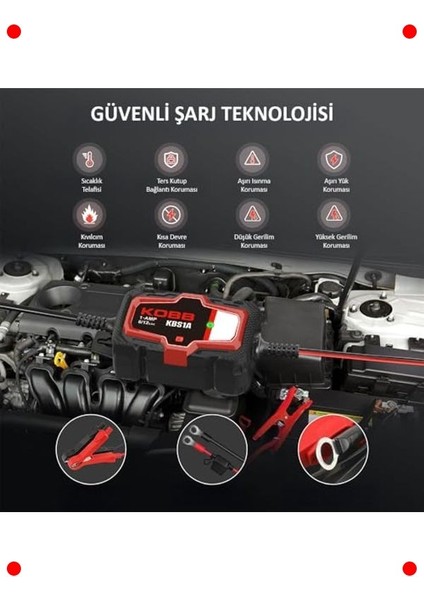 Akıllı 6V/12V Akü Şarj & Bakım Cihazı indirimleri