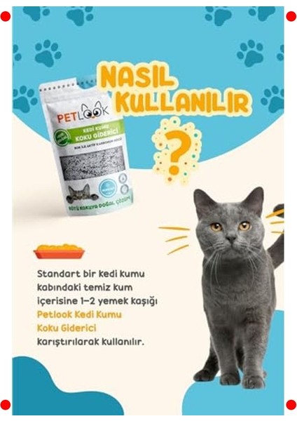 Aktif Karbonlu Kedi Kumu Koku Giderici, Kokusuz 300 gr modelleri