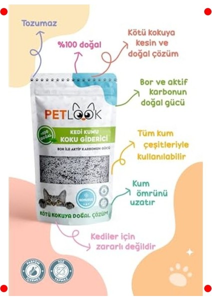 Aktif Karbonlu Kedi Kumu Koku Giderici, Kokusuz 300 gr fırsatları