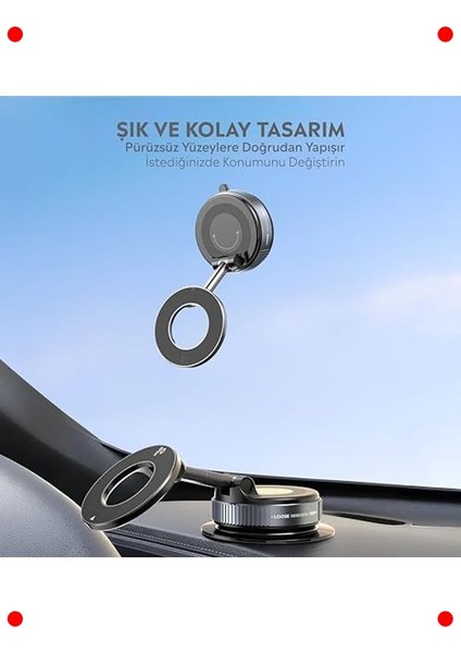 Manyetik Telefon Tutucu | Araç & Masaüstü 360° Dönebilen modelleri