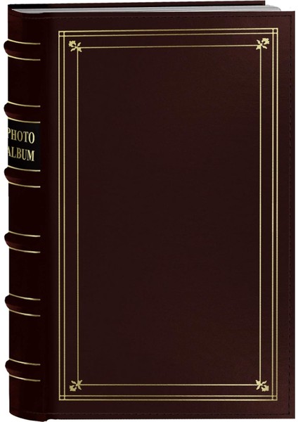 Foto 204- Ring Fotoğraf Albümü Için 4 ile 6 Baskılar, Şarap Rengi/bordo Deri ile Akzente Cover