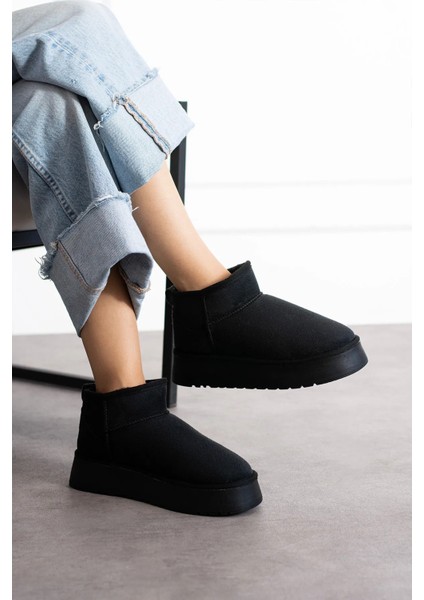 Kadın Taba Mini Süet Içi Kürklü Yüksek Kalın Taban Kışlık Bot fiyatları
