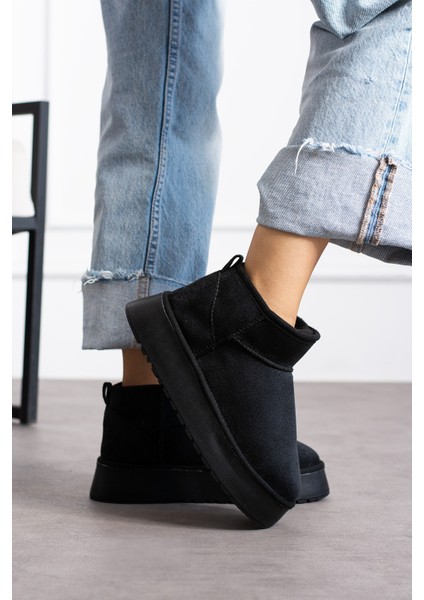 Kadın Taba Mini Süet Içi Kürklü Yüksek Kalın Taban Kışlık Bot fırsatları